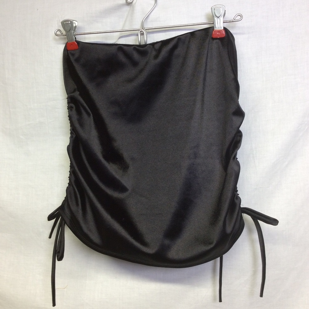 7Daywknd Black Mini Skirt with Ties, Sz S